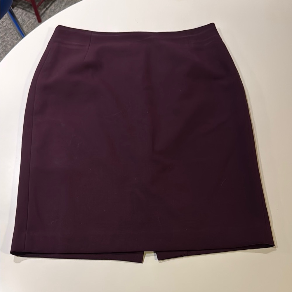 LOFT Purple Mid length Pencil Skirt with Slit